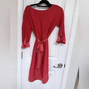 Banana Republic Red Long Sleeve Dress